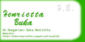 henrietta buka business card